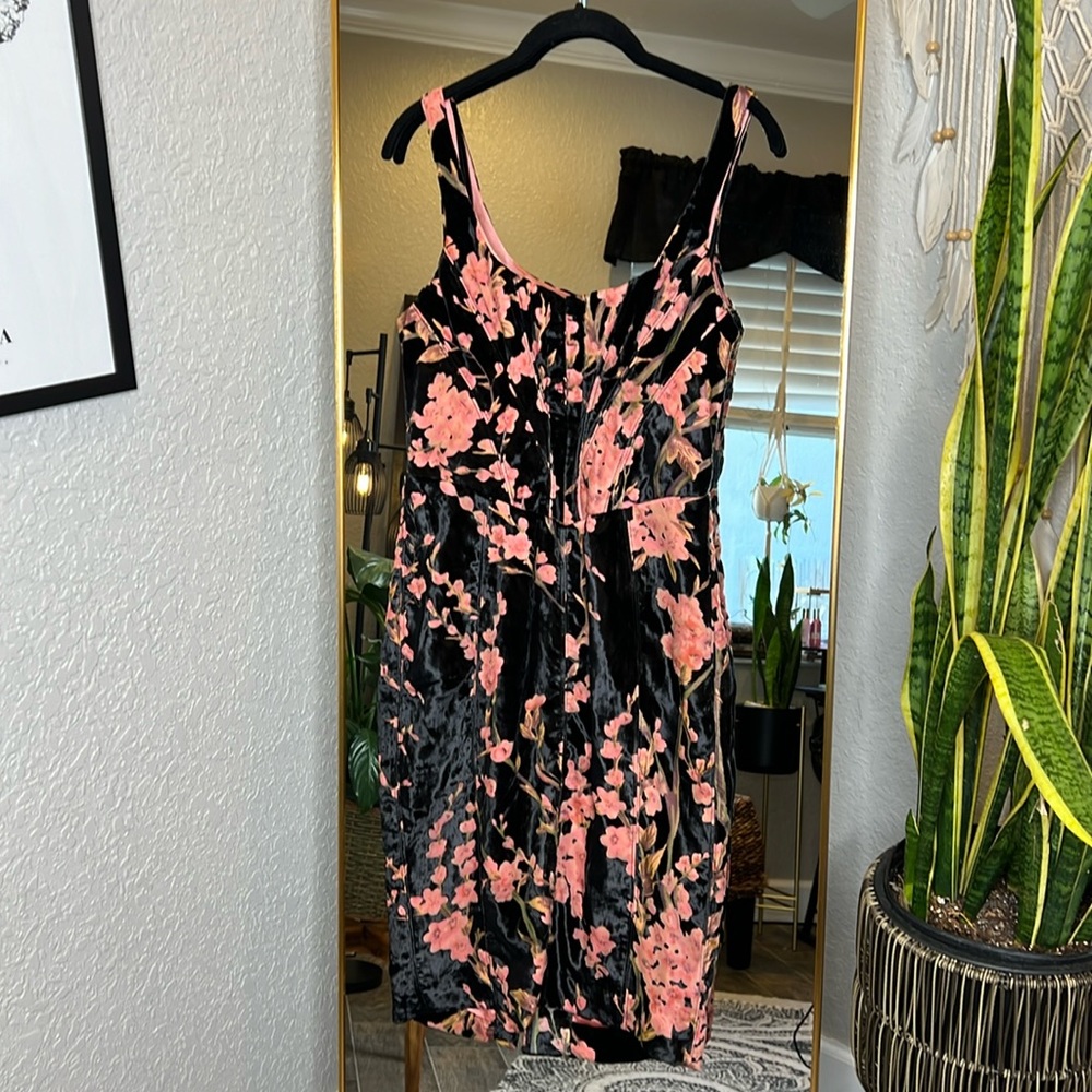 RARE House of CB 'Lexi' Black Floral Devore Velvet Corset Dress NWOT - Picture 12 of 15
